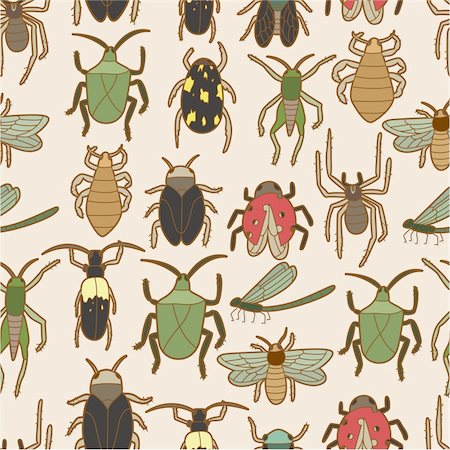 seamless bug pattern Stock Photo - Budget Royalty-Free & Subscription, Code: 400-04333178