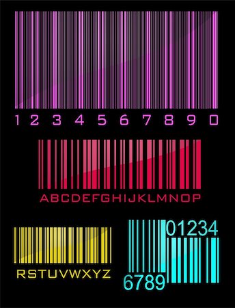 Bar code set, vector illustration Photographie de stock - Aubaine LD & Abonnement, Code: 400-04333284