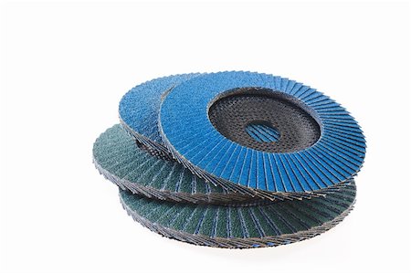 simsearch:400-04333451,k - Abrasive disks for grinder isolated on white Photographie de stock - Aubaine LD & Abonnement, Code: 400-04333451