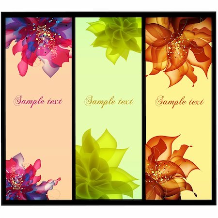 simsearch:400-04872915,k - Floral vector banners Stock Photo - Budget Royalty-Free & Subscription, Code: 400-04333593