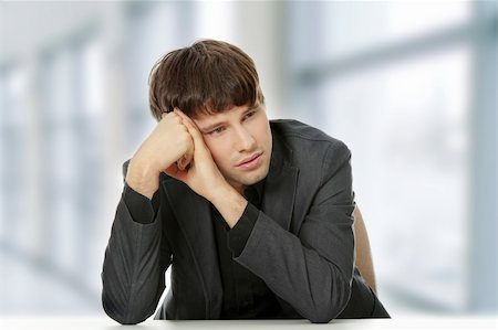 simsearch:400-05363701,k - Businessman in depression, with hand on forehead. Stock Photo - Budget Royalty-Free & Subscription, Code: 400-04333683