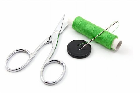 simsearch:400-06851035,k - sewing kit isolated on a white background Stock Photo - Budget Royalty-Free & Subscription, Code: 400-04333954