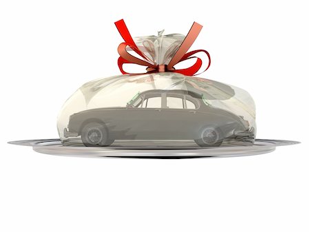 Packed in a car gift package on a tray Stock Photo - Budget Royalty-Free & Subscription, Code: 400-04344419