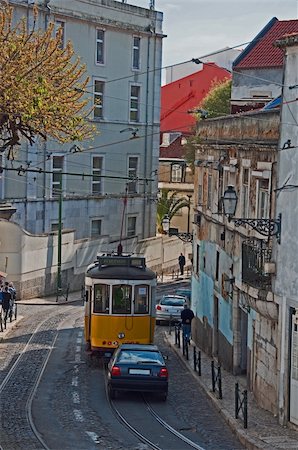 sloun (artist) - Portugal Lisbon capital city landscape history of the castle Stockbilder - Microstock & Abonnement, Bildnummer: 400-04344582