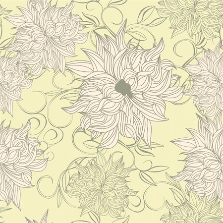 simsearch:400-04696472,k - Floral seamless wallpaper Stock Photo - Budget Royalty-Free & Subscription, Code: 400-04344686