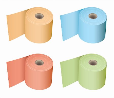 simsearch:693-06325179,k - Colored toilet paper roll in a variety of subtle colours tissue Photographie de stock - Aubaine LD & Abonnement, Code: 400-04344729