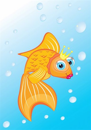 simsearch:400-08934240,k - Classic Golden Fish With Golden Crown for design Stock Photo - Budget Royalty-Free & Subscription, Code: 400-04344733