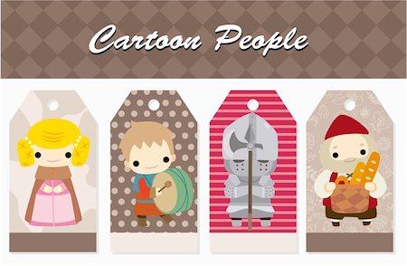 Medieval people card Stock Photo - Budget Royalty-Free & Subscription, Code: 400-04344833