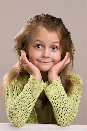 Little girl in green Stock Photo - Budget Royalty-Free & Subscription, Code: 400-04345087
