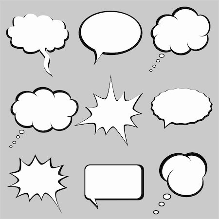 Speech and thought bubbles, balloons Stock Photo - Budget Royalty-Free & Subscription, Code: 400-04345225