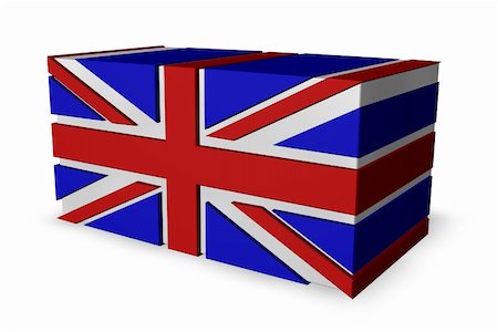 simsearch:400-06326700,k - union jack on white background - 3d illustration Stock Photo - Budget Royalty-Free & Subscription, Code: 400-04345244