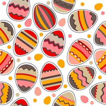simsearch:400-05371255,k - Seamless bright spring pattern with easter eggs Foto de stock - Royalty-Free Super Valor e Assinatura, Número: 400-04345410