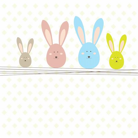 simsearch:400-04871184,k - Background with Easter card and rabbit . Vector illustration Photographie de stock - Aubaine LD & Abonnement, Code: 400-04345413