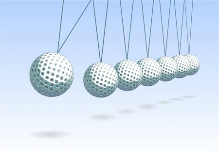 pendolo - Balancing golf ball, abstract vector background Fotografie stock - Microstock e Abbonamento, Codice: 400-04345924