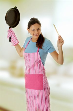 simsearch:400-05748090,k - Young woman cooking healthy food Foto de stock - Super Valor sin royalties y Suscripción, Código: 400-04346188