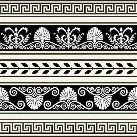 elakwasniewski (artist) - Decorative vector ornaments, antique greek borders, full scalable vector graphic included Eps v8 and 300 dpi JPG. Stock Photo - Budget Royalty-Free & Subscription, Code: 400-04346450