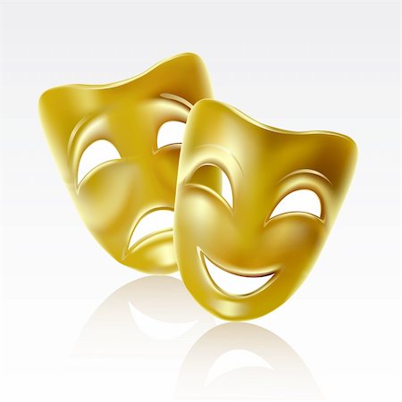 Theatrical mask on a white background. Mesh. Stock Photo - Budget Royalty-Free & Subscription, Code: 400-04346453