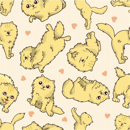 simsearch:400-04338838,k - seamless cat pattern Foto de stock - Super Valor sin royalties y Suscripción, Código: 400-04346487