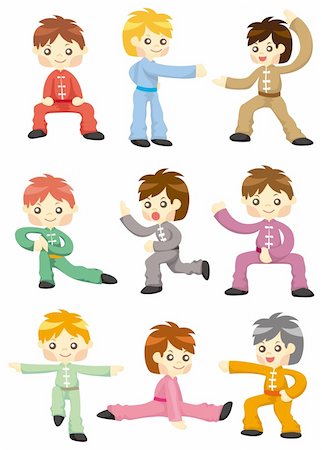 cartoon chinese Kung fu icon Stock Photo - Budget Royalty-Free & Subscription, Code: 400-04346482