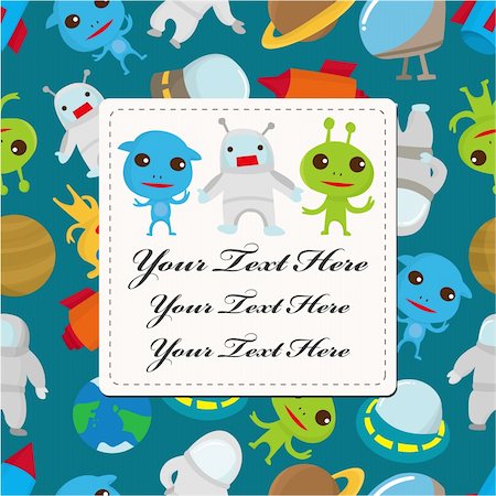 rover - cartoon space card Photographie de stock - Aubaine LD & Abonnement, Code: 400-04346491