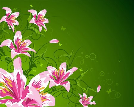 paint color card - Floral background for design use. Vector illustration. Stock Photo - Budget Royalty-Free & Subscription, Code: 400-04346892