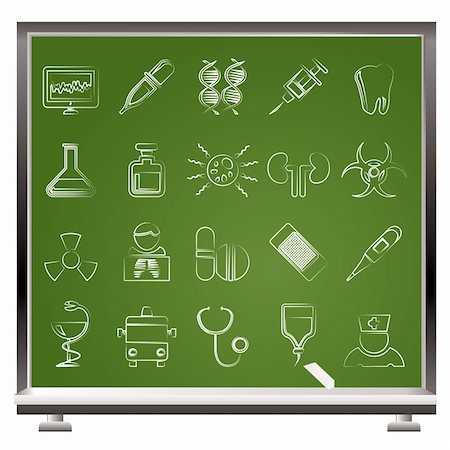 Healthcare, Medicine and hospital icons - vector icon set Stock Photo - Budget Royalty-Free & Subscription, Code: 400-04346907