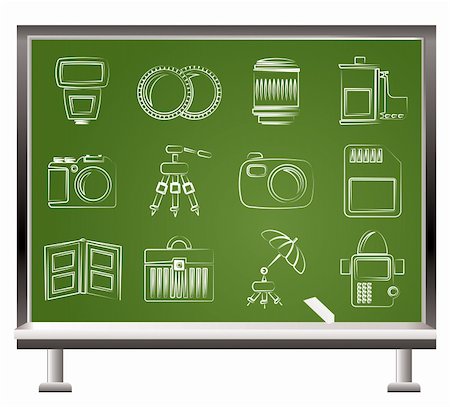 simsearch:400-04346908,k - Photography equipment icons - vector icon set Stock Photo - Budget Royalty-Free & Subscription, Code: 400-04346908