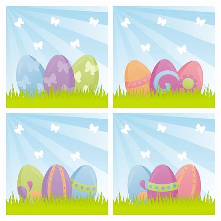 simsearch:400-04330270,k - set of 4 colorful easter backgrounds Stock Photo - Budget Royalty-Free & Subscription, Code: 400-04346952