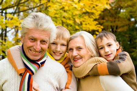 nice family of four on the nature Stock Photo - Budget Royalty-Free & Subscription, Code: 400-04347110