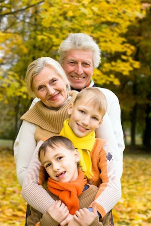 nice family of four on the nature Stock Photo - Budget Royalty-Free & Subscription, Code: 400-04347113