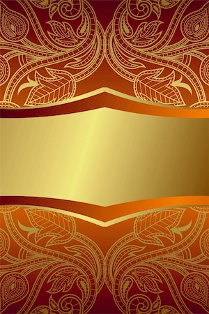 simsearch:400-06071368,k - Illustration of abstract gold floral background. Stock Photo - Budget Royalty-Free & Subscription, Code: 400-04347140