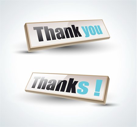 Thank you Banners with Shadow Stock Photo - Budget Royalty-Free & Subscription, Code: 400-04347210