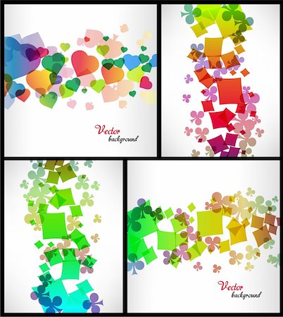 simsearch:400-04651363,k - Abstract background with card suits. Vector illustration. Photographie de stock - Aubaine LD & Abonnement, Code: 400-04347449
