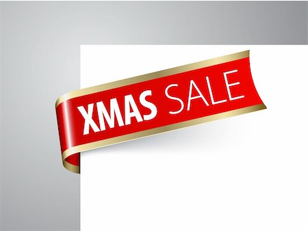 simsearch:400-04730082,k - Red  paper tag - Vector christmas sale announcement Stockbilder - Microstock & Abonnement, Bildnummer: 400-04347507