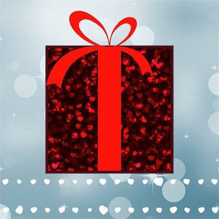 Red gift on a silver shine background. EPS 8 vector file included Stock Photo - Budget Royalty-Free & Subscription, Code: 400-04347549