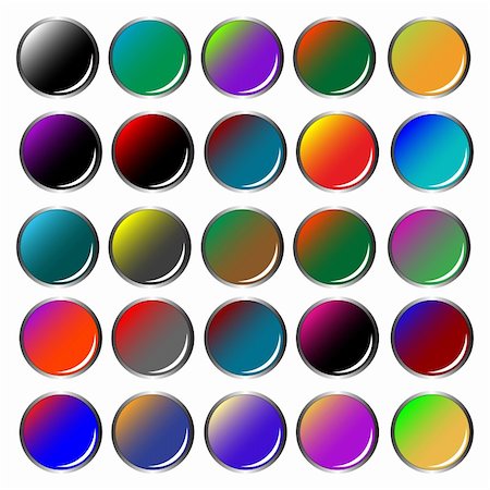 simsearch:400-04202524,k - round colored web buttons isolated on white background, abstract vector art illustration Foto de stock - Super Valor sin royalties y Suscripción, Código: 400-04347563