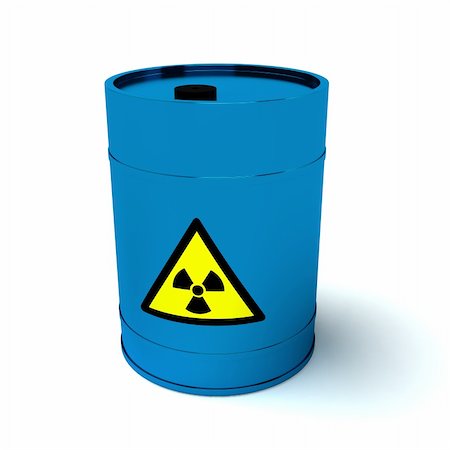 simsearch:400-05233482,k - 3d blue barrel radioactive waste isolated on white Fotografie stock - Microstock e Abbonamento, Codice: 400-04347604