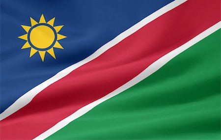 simsearch:400-04348687,k - High resolution flag of Namibia Photographie de stock - Aubaine LD & Abonnement, Code: 400-04347617