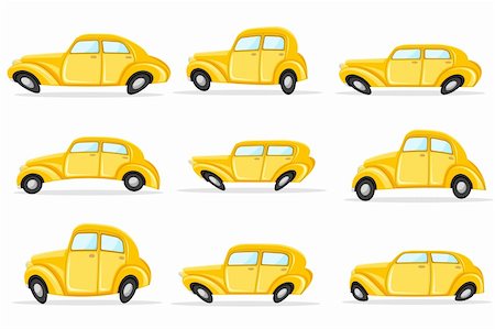 illustration of set of car in different shape on white background Stock Photo - Budget Royalty-Free & Subscription, Code: 400-04347909