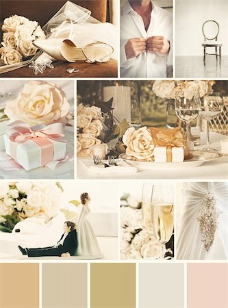 Collage of 8 wedding photos Stock Photo - Budget Royalty-Free & Subscription, Code: 400-04348257