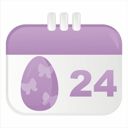 simsearch:400-04350939,k - glossy easter calendar icon Stock Photo - Budget Royalty-Free & Subscription, Code: 400-04348330