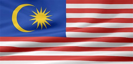 simsearch:400-04344297,k - High resolution flag of Malaysia Stockbilder - Microstock & Abonnement, Bildnummer: 400-04348468