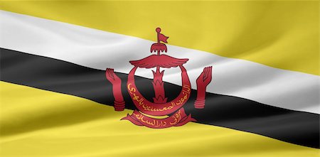 simsearch:400-04344297,k - High resolution flag of Brunei Stockbilder - Microstock & Abonnement, Bildnummer: 400-04348461