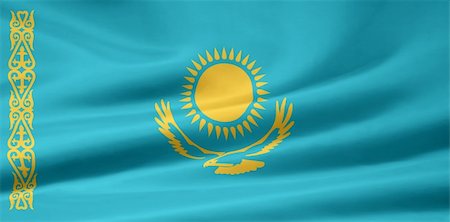 simsearch:400-04344297,k - High resolution flag of Kazakhstan Stockbilder - Microstock & Abonnement, Bildnummer: 400-04348655