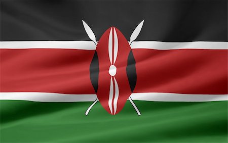 simsearch:400-04348687,k - High resolution flag of Kenya Photographie de stock - Aubaine LD & Abonnement, Code: 400-04348755