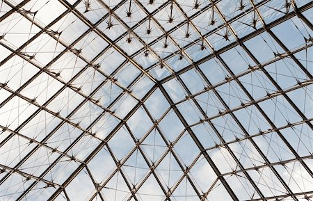 Glass roof on a blue sky Stockbilder - Microstock & Abonnement, Bildnummer: 400-04348786