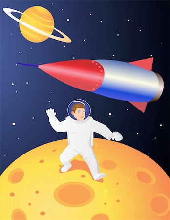 space mission - vector illustration of leaf frame Stock Photo - Budget Royalty-Free & Subscription, Code: 400-04349117
