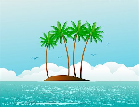 Tropical island Stock Photo - Budget Royalty-Free & Subscription, Code: 400-04349157