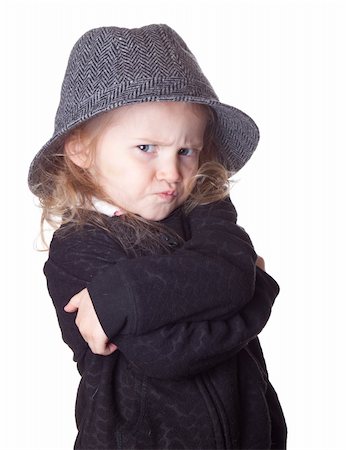 strotter13 (artist) - An isolation on white of an adorable child.  Her arms are crossed. Photographie de stock - Aubaine LD & Abonnement, Code: 400-04349164