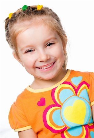 simsearch:400-05342069,k - portrait of a pretty little girl over white Stock Photo - Budget Royalty-Free & Subscription, Code: 400-04349419